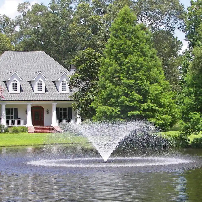 Kasco_VFX_Series_Fountain_in_pond_with_trees_in_background