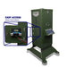 American Feeder H125 Deer Feeder with easy access deluxe digital timer battery close-up and mounted solar panel