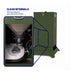 Interior view of the American Feeder R425 Deer Feeder showing funnel, blower and wiring behind an easy release access panel