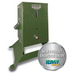 American Feeder S300 Outdoor Feeder front offset view with mounted solar panel and ICAST 2024 showcase entry badge