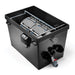 Open black tank with stainless sieve drum, spray bar and slide valve on the Oase ProfiClear Premium XL-Pump Fed Drum Filter