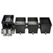 Drum, moving bed and discharge chambers linked together in the Oase ProfiClear Premium XL-Pump Fed Koi Pond Filter line-up