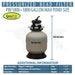 Dimension and specification infographic for the EasyPro PBF1800 showing 16 inch diameter, 32 inch height and flow rate details