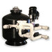 GCTek AlphaONE LH black tank with top-mounted pump and white PVC valve manifold on white background
