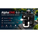 GCTek AlphaONE Filter System model 6.0 banner noting 17,000 gallon capacity, 300 lb fish load and stand-alone biomechanical filtration