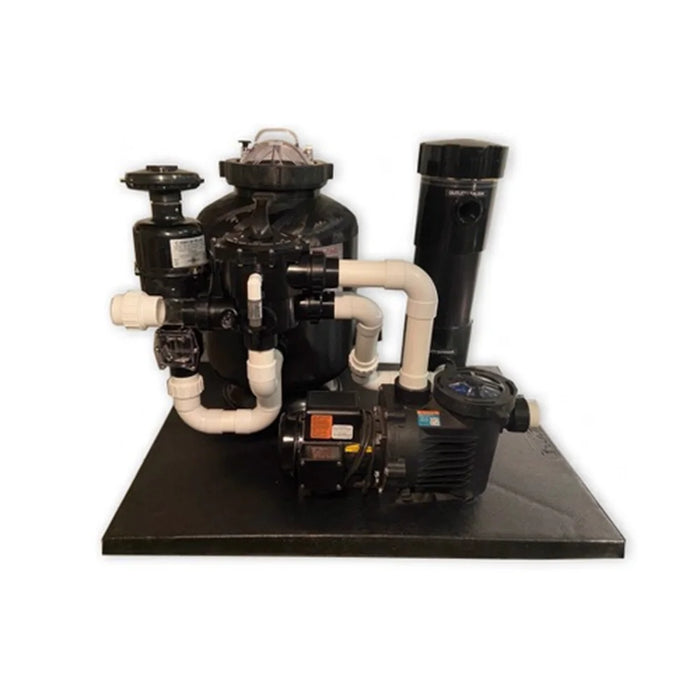GCTek WattMizer PLUS Filter model 2.5 shown with AquaBead tank, UV light and third HP pump on pad