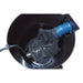 Mesh pre-filter debris bag on the blue intake inside the Oase PondoVac 5 Vacuum Cleaner tank for trapping larger particles