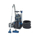Complete Oase PondoVac 5 with coiled hoses, poles and nozzle accessories laid out around the unit on white