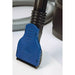 Studio close-up of the Oase PondoVac Classic pond vac blue universal nozzle on its wand with hose and tank behind