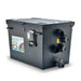Closed black housing of the Oase ProfiClear Premium Compact-L Gravity Fed EGC Filter with controller, DN 110 ports and drain valve