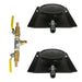 Two rubber membrane diffusers with brass valve for the Outdoor Water Solutions Steel Tower Windmill Pond Aerator