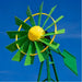 Green and yellow powder coat head color option for the Outdoor Water Solutions 3-Leg Metal Windmill Pond Aerator