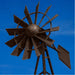 Bronze powder coated windmill fan head option for the Outdoor Water Solutions 4-Leg Steel Windmill Aerator