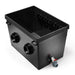 Angled full view of the Oase ProfiClear Premium XL Discharge Module - Gravity Filter tank with inlets and sludge drain valve