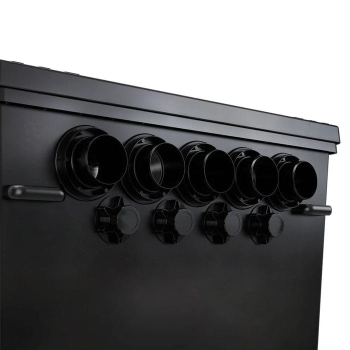 Rear outlet ports and knob fittings on the Oase ProfiClear Premium XL Discharge Module - Gravity Filter for pond plumbing