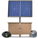 Complete ProLake Solaer Lake Aeration System with dual solar panels, tan cabinet, weighted airline and diffusers