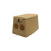 Closed tan Scott Aerator Weatherproof Compressor Enclosure with lid latch and two round front louver vents