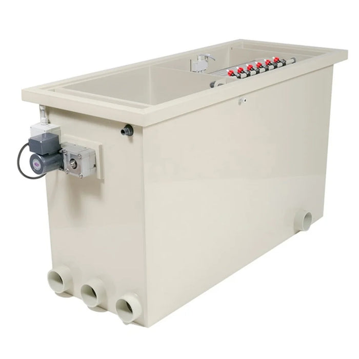 Full Sea Side Aquatics CL35 Wifi Combi RDF Filter tank with open top, internal drum, side motor and outlet ports