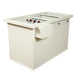 Angled front view of the Sea Side Aquatics Entry M25 Combi Filter housing with mounted control box and spray bar on top