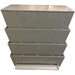Front view of the Sea Side Aquatics 38 Inch Bakki Shower Waterfall with four stacked trays and a top distribution tray