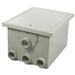 Sea Side Aquatics PP-35 WIFI Pond Filter closed housing with lid on showing grey PP casing and 110 mm pipe connections