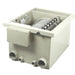 Open housing of the Sea Side Aquatics PP-35 WIFI RDF Filter revealing the rotary drum screen, spray bar and inlet ports