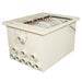 Angled front view of the Sea Side Aquatics PP100-WIFI Drum Filter housing showing multiple 110 mm inlet and outlet ports