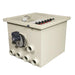 Angled front view of the Sea Side Aquatics PP65-WIFI Pond Filter beige housing with 110 mm ports and side drive motor